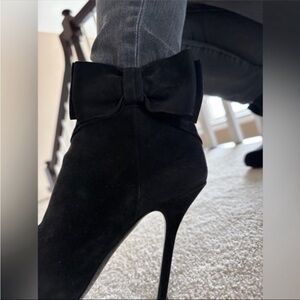 Christian Dior suede leather stilettos shoes booties boots boot shoe 6.5 luxury